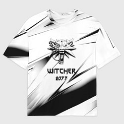 Футболка оверсайз мужская Ведьмак stripes, цвет: 3D-принт