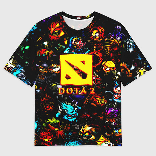 Мужская футболка оверсайз Dota2 персонажи / 3D-принт – фото 1