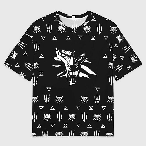 Мужская футболка оверсайз Ведьмак логотипы / 3D-принт – фото 1