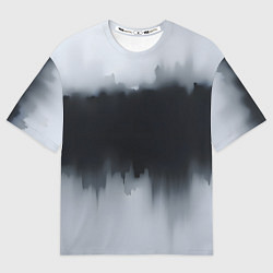 Футболка оверсайз мужская Разводы черной краски, цвет: 3D-принт