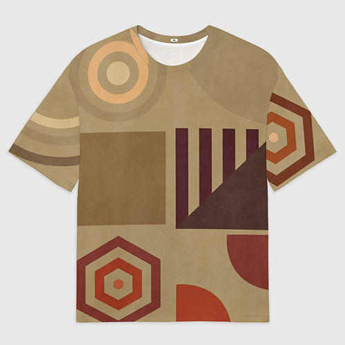 Мужская футболка оверсайз Геометрические фигуры 2025 / 3D-принт – фото 1