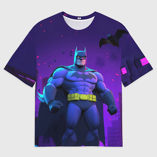 Мужская футболка оверсайз Бэтмен объемная модель / 3D-принт – фото 1