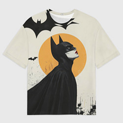 Футболка оверсайз мужская Девушка Бэтмен, цвет: 3D-принт
