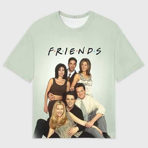 Мужская футболка оверсайз Американский сериал - Друзья / 3D-принт – фото 1