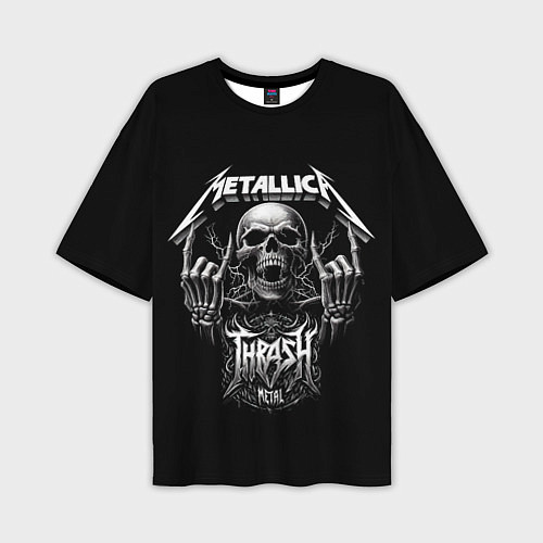 Мужская футболка оверсайз Thrash metal - Metallica group / 3D-принт – фото 1
