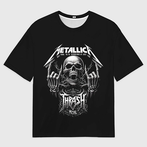 Мужская футболка оверсайз Thrash metal - Metallica group / 3D-принт – фото 1