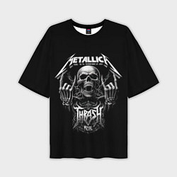 Футболка оверсайз мужская Thrash metal - Metallica group, цвет: 3D-принт