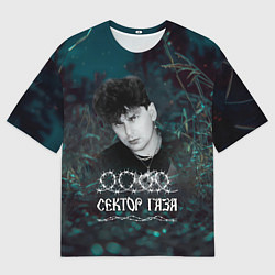Футболка оверсайз мужская Сектор газа ночной фон, цвет: 3D-принт