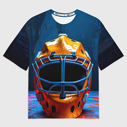 Мужская футболка оверсайз Маска голкипера