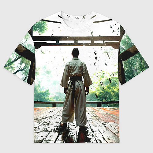 Мужская футболка оверсайз Боец айкидо в Японии / 3D-принт – фото 1