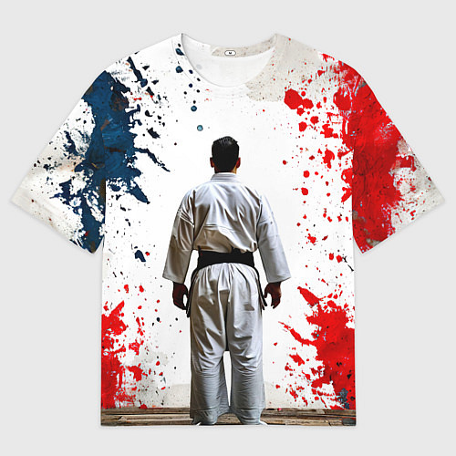 Мужская футболка оверсайз Борец айкидо на белом / 3D-принт – фото 1