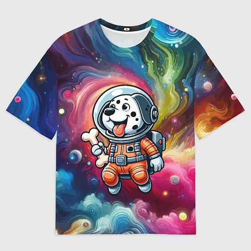 Мужская футболка оверсайз Funny dalmatian puppy - ai art / 3D-принт – фото 1