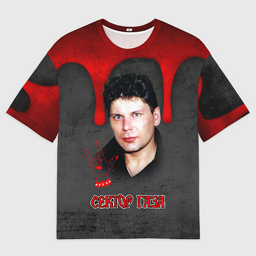 Мужская футболка оверсайз Сектор газа - рок жив / 3D-принт – фото 1