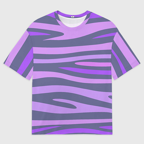 Мужская футболка оверсайз Лавандовые волны / 3D-принт – фото 1