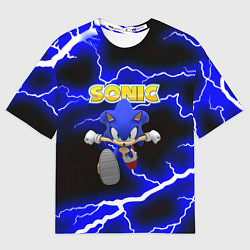Футболка оверсайз мужская Sonic storm electro, цвет: 3D-принт