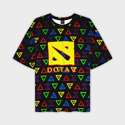 Мужская футболка оверсайз Dota pattern witcher