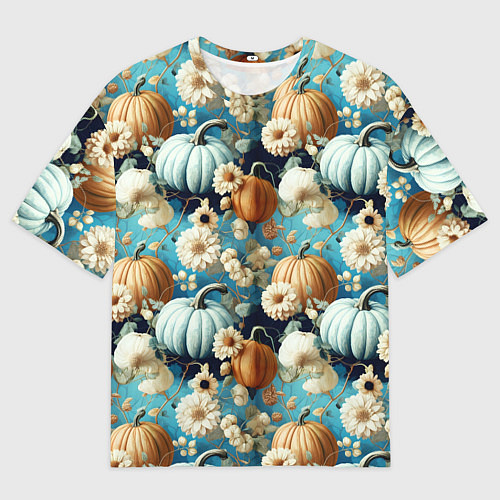 Мужская футболка оверсайз Маленькие тыковки / 3D-принт – фото 1