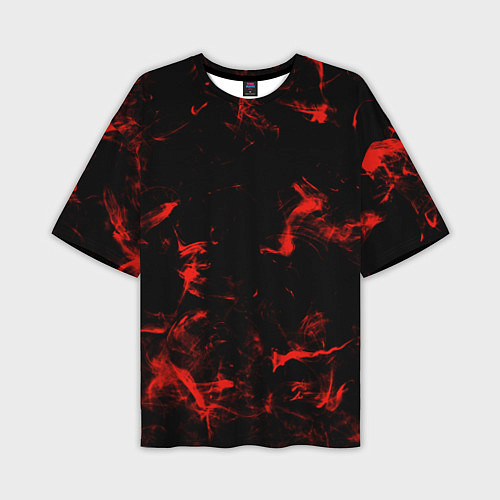 Мужская футболка оверсайз Color red black / 3D-принт – фото 1