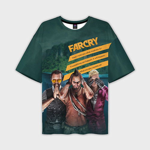 Мужская футболка оверсайз Far Cry villains / 3D-принт – фото 1