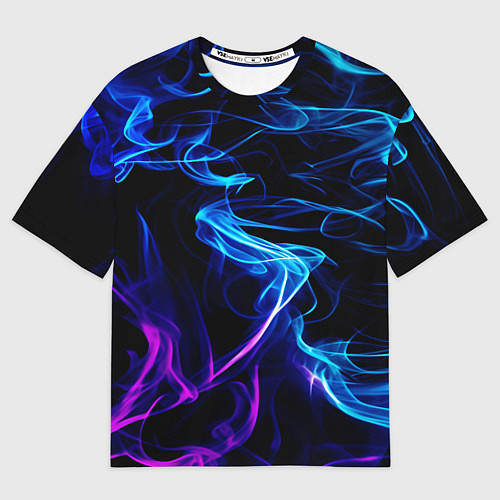Мужская футболка оверсайз Color blue pink / 3D-принт – фото 1