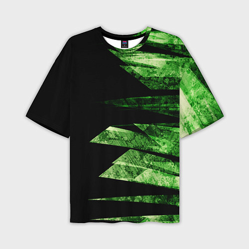 Мужская футболка оверсайз Color green black / 3D-принт – фото 1