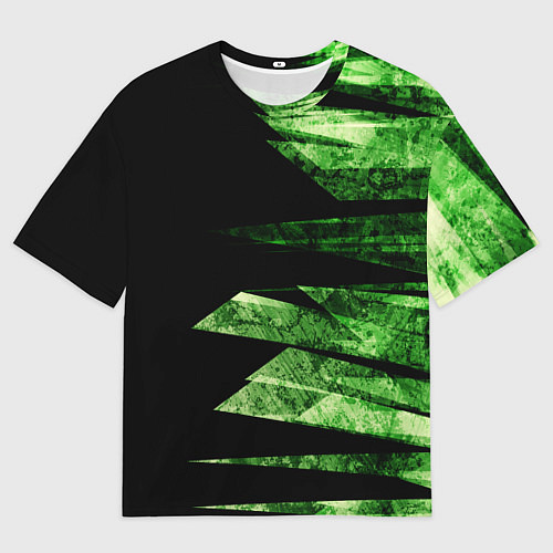 Мужская футболка оверсайз Color green black / 3D-принт – фото 1