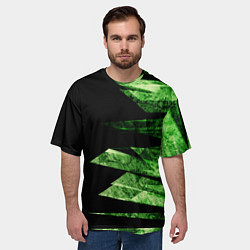 Футболка оверсайз мужская Color green black, цвет: 3D-принт — фото 2
