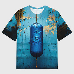 Мужская футболка оверсайз Синяя боксерская груша