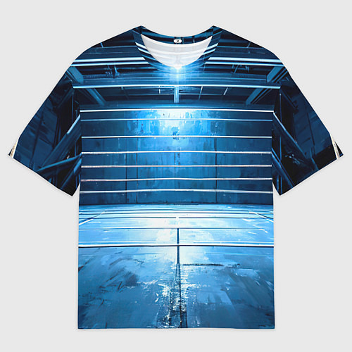 Мужская футболка оверсайз Синий ринг / 3D-принт – фото 1