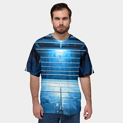 Футболка оверсайз мужская Синий ринг, цвет: 3D-принт — фото 2