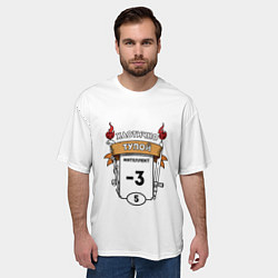 Футболка оверсайз мужская Chaotic dumb card, цвет: 3D-принт — фото 2