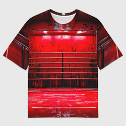 Футболка оверсайз мужская Красный ринг, цвет: 3D-принт