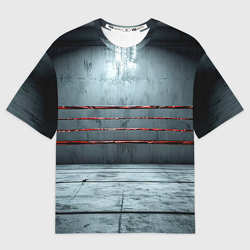 Мужская футболка оверсайз Серый ринг / 3D-принт – фото 1