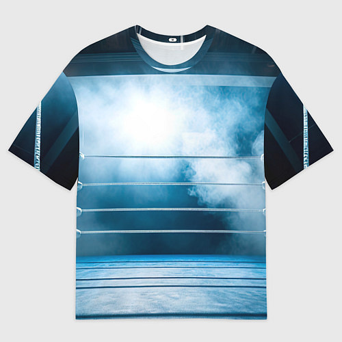 Мужская футболка оверсайз Ринг в тумане / 3D-принт – фото 1