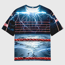 Мужская футболка оверсайз Ринг и молния