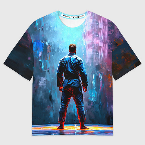 Мужская футболка оверсайз Боец джиу-джитсу / 3D-принт – фото 1