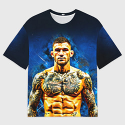 Мужская футболка оверсайз Дастин Порье на синем