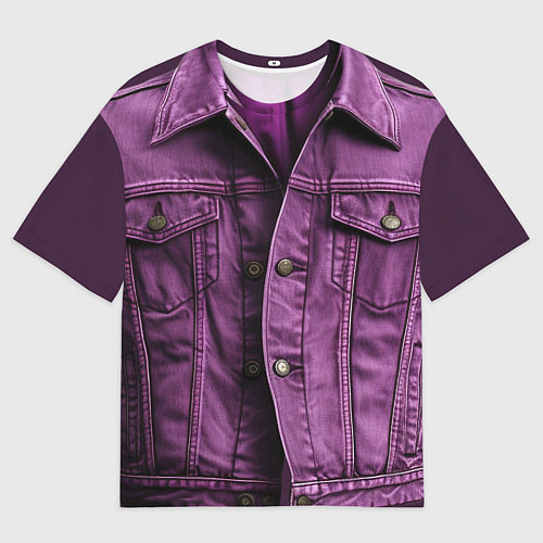 Мужская футболка оверсайз Джинсовая куртка / 3D-принт – фото 1