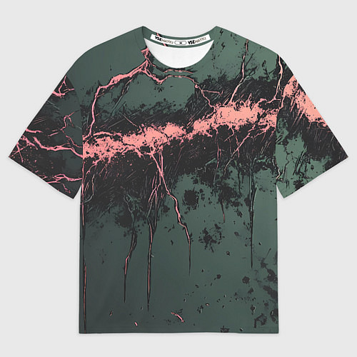Мужская футболка оверсайз Гранж потертая текстура / 3D-принт – фото 1