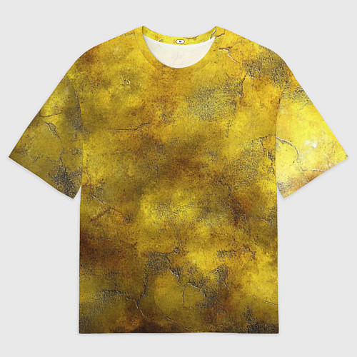 Мужская футболка оверсайз Золотая ржавая текстура / 3D-принт – фото 1