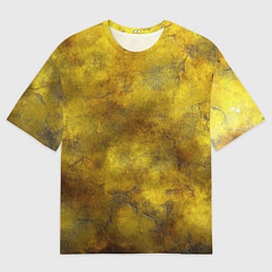 Футболка оверсайз мужская Золотая ржавая текстура, цвет: 3D-принт