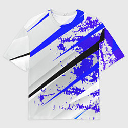 Мужская футболка оверсайз Color white blue