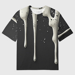 Футболка оверсайз мужская Белая слизь текстура, цвет: 3D-принт