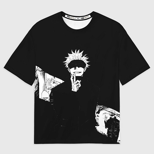 Мужская футболка оверсайз Сатору годжо битва / 3D-принт – фото 1
