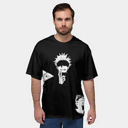 Футболка оверсайз мужская Сатору годжо битва, цвет: 3D-принт — фото 2