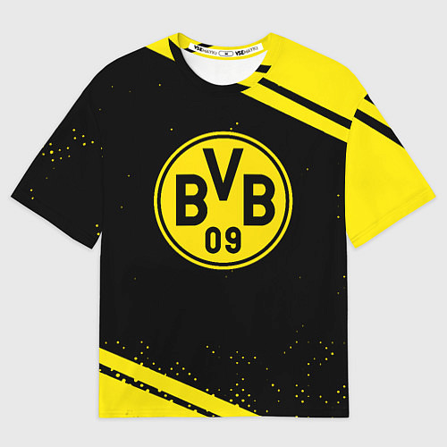 Мужская футболка оверсайз Borussia полосы / 3D-принт – фото 1