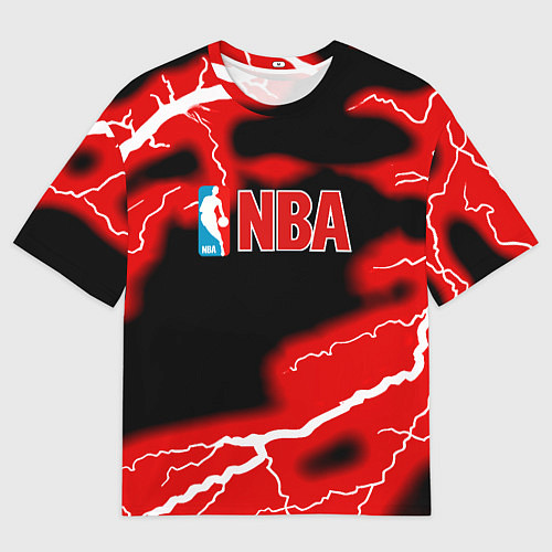 Мужская футболка оверсайз NBA шторм / 3D-принт – фото 1