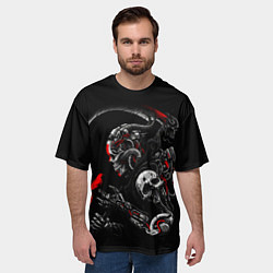 Футболка оверсайз мужская Ронин самурай киборг, цвет: 3D-принт — фото 2