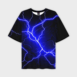 Мужская футболка оверсайз Color blue black