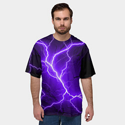 Футболка оверсайз мужская Color purple black, цвет: 3D-принт — фото 2